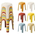 thumbnail image 1 of 12PCS Stackable Stools, Pipleo 18.1 Inch Plastic Nesting Stools for Classroom - Colorful Backless School Chairs, Portable Flexible Seating for Students, Home & Office, 1 of 7