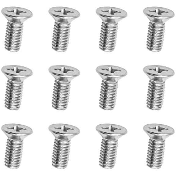 12PCS Stainless Steel Brake Disc Rotor Screws, 93600-06014-0H, Retaining Hardware Bolts Screw Kit for Front and Rear, Car Replacement for Acura, K3, City, Civic, Accord, Odyssey