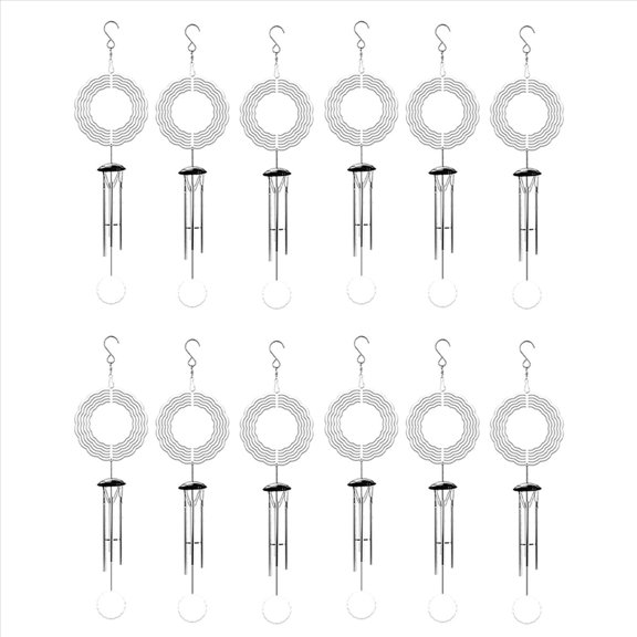 12PCS Sublimation Wind Spinner Blanks Outdoor Decor, Outdoors Chimes for Outside with Aluminum Tubes Mom Women