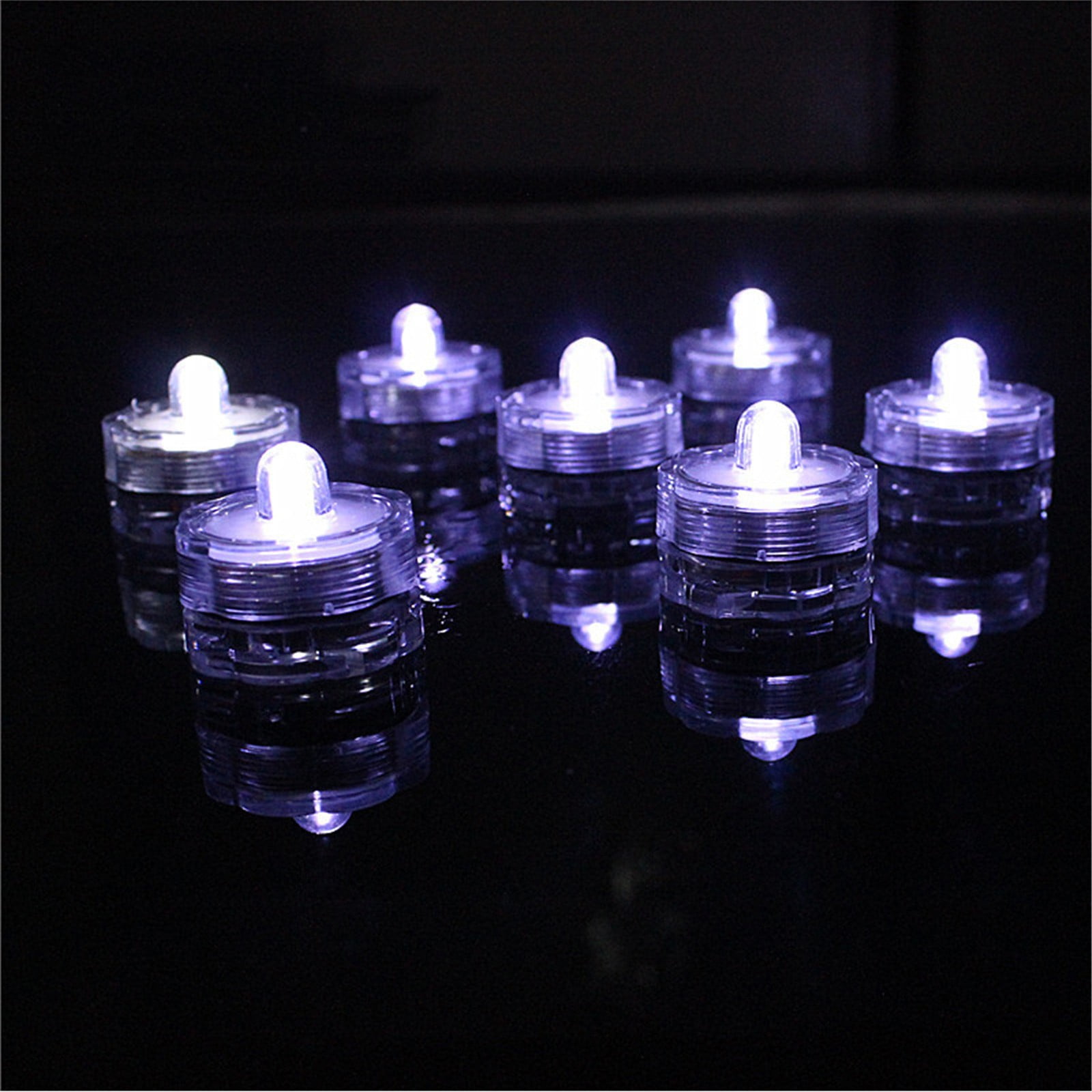 12PCS Submersible LED Lights, Tea Lights Pond & Fishing Celebration Flameles Waterproof Flameless Candles, Resin Plastic, Indoor Outdoor Use for Gifts