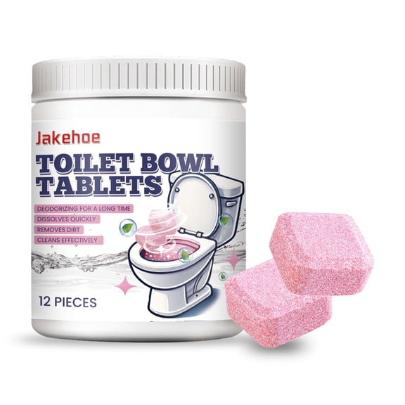 12PCS Toilet Bowl Cleaning Tablets,Powerful Effervescent Cleaner Deodorizing Stain Remover for Automatic Toilet