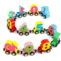 12PCS Train Toys for 2 3 4 Year Old, Wooden Train Set Toy for Toddler Boys Girls Christmas Train