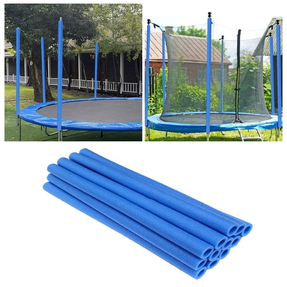 12PCS Trampoline Pole Foam Covers - Blue Sponge Safety Padding for Trampoline Poles, Anti-Collision Replacement Accessories for Outdoor Trampoline Net