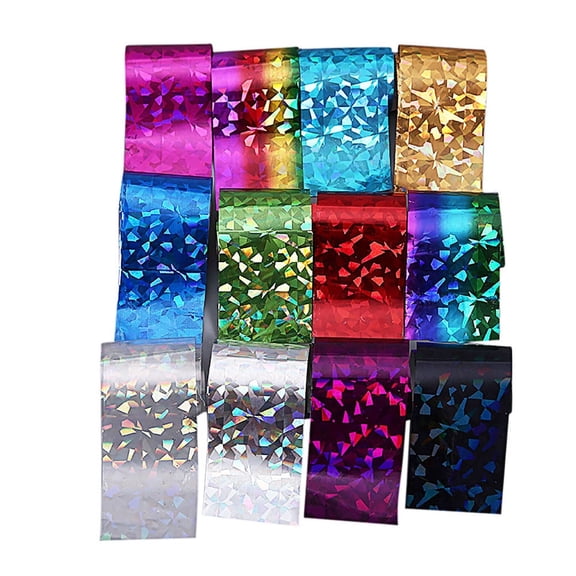 12PCS Transfer Foil Decal Stickers Manicure Design Kit for Salon Quality Nail Tips 12PCS
