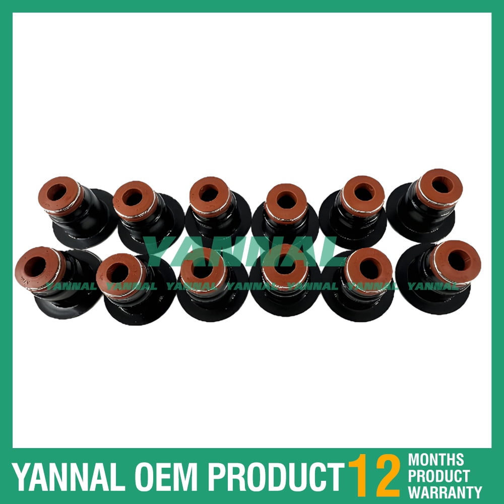 Valve Stem Seals For Cummins Diesel Engines - 12pc Set Replacement 3957912