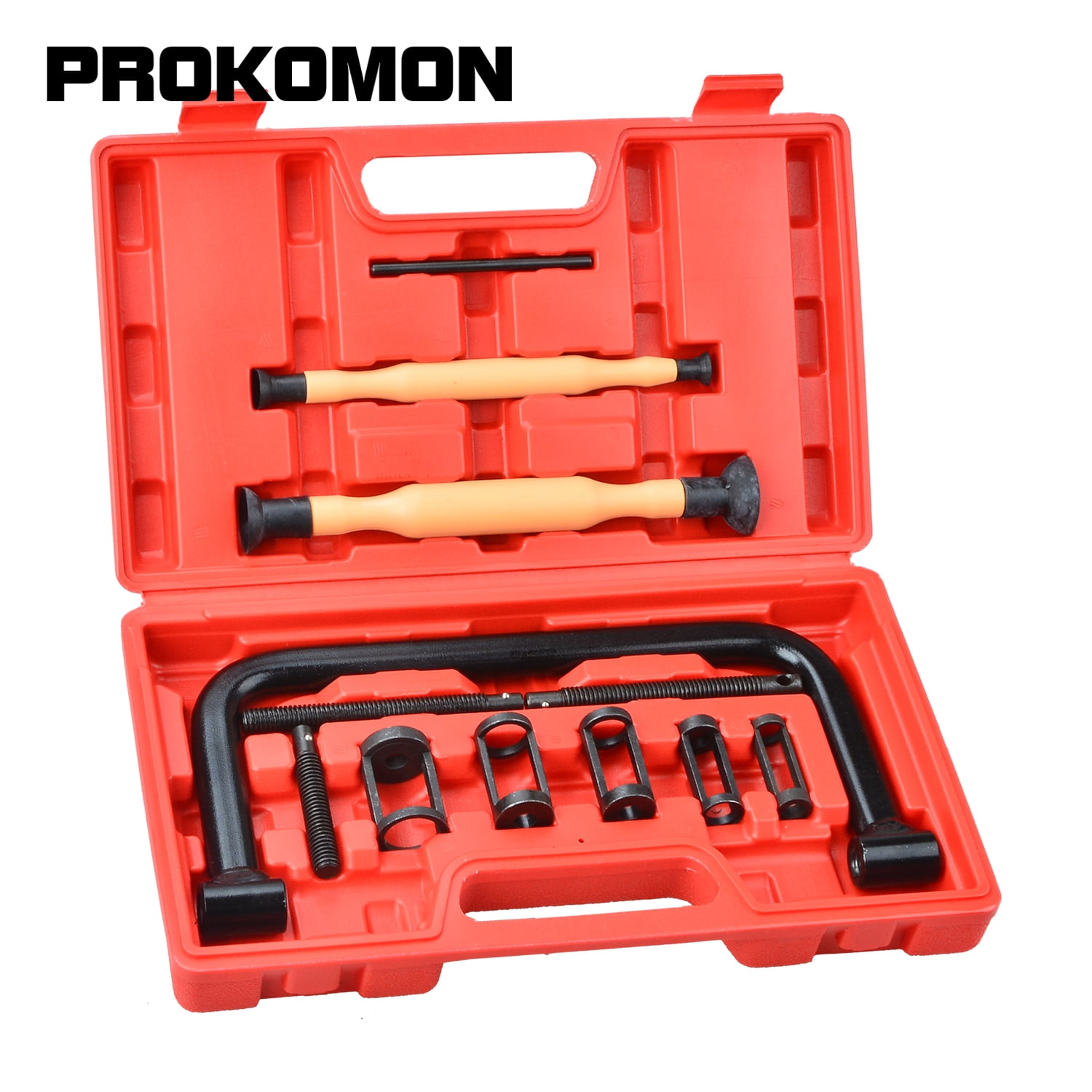12PCS Valve Spring Compressor with Valve Lapping Grinding Stick Tool