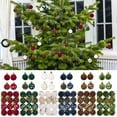 thumbnail image 1 of 12PCS Velvet Christmas Ornaments, Flocked Christmas Ornaments, Flocked Christmas Tree Ball Hanging Ornaments Plastic Balls Xmas Decorative Hanging Ornaments Christmas Tree Decoration, 1 of 6