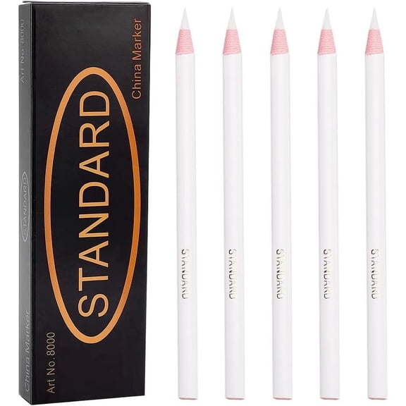 12PCS Water Soluble Pencil Tracing Tools for Tailor's Sewing Marking and Students Drawing Tools White White DIY