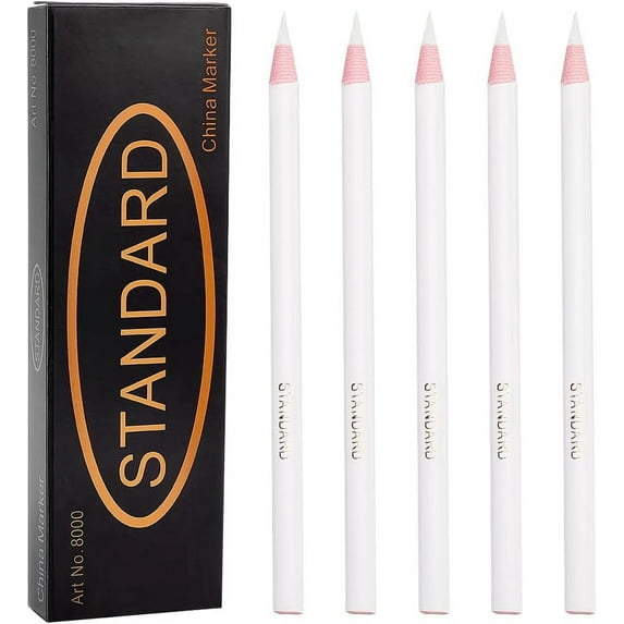 12PCS Water Soluble Pencil Tracing Tools for Tailor's Sewing Marking and Students Drawing Tools White White DIY