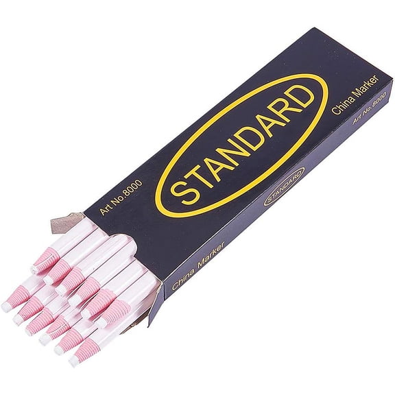 12PCS Water Soluble Pencil Tracing Tools for Tailor's Sewing Marking and Students Drawing Tools White for making