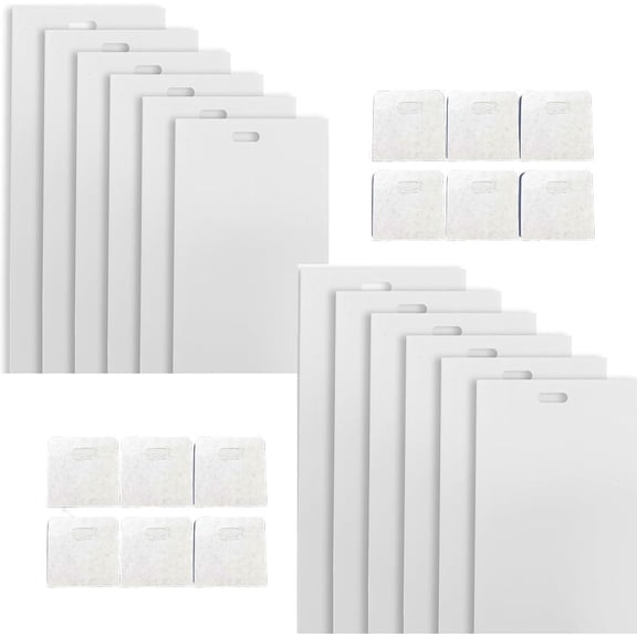 12PCS White PVC Vertical Blind Replacement Slats with 12pcs 3CM Repair Tabs | Vertical Blinds Vanes for Sliding Glass Patio Door Windows, (3.5 82.5 Inch) Pre-Punched Hanging Hole Window Blind
