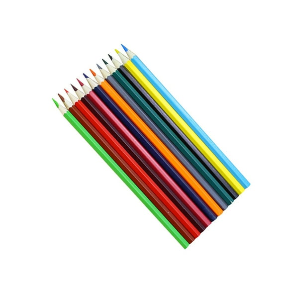 12PCS Wood Colored Oil Pencils - Hexagonal Sketch Art Supplies for School Drawing