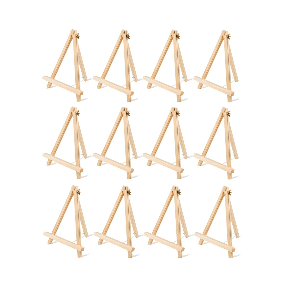 12PCS Wood Easels, Tabletop Easels, Art Craft Painting Easel Stand for Artist Adults Students