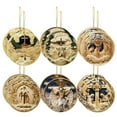 thumbnail image 1 of 12PCS Wooden Jesus and Cross Ornaments, Handcrafted Christian Christmas Tree Decorations, Religious Holiday Gift Set, 1 of 5