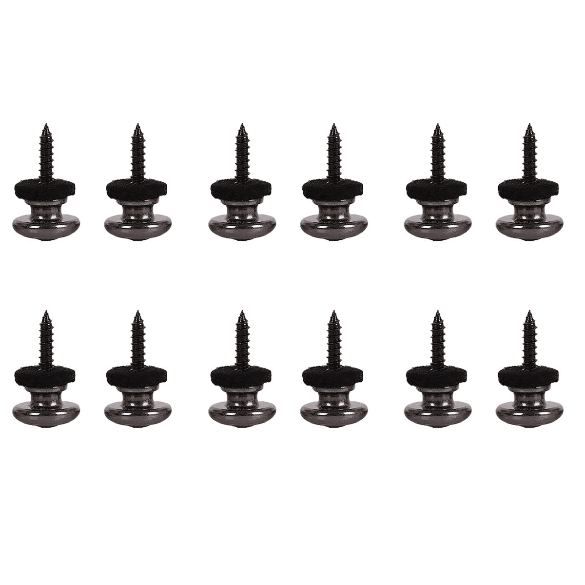 12PCS Wool Copper Guitar Strap Lock Locking Pegs Pins Mushroom Shape