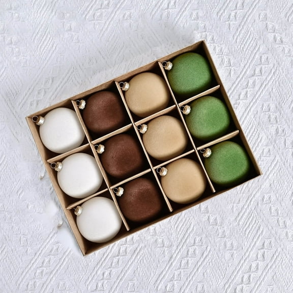 12PCS Xmas Ornaments - Christmas Indoor Decorations for Home, Christmas Balls for Christmas Tree Ornaments Balls Hanging Plastic Shatterproof Decorations for Christmas Tree Home Decoration