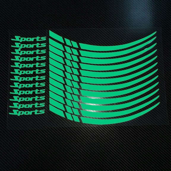 12PCS/set Motorcycle Wheel Rim Stripe Wheel Decal Tape Sticker For 18-21 Inch Bicycle-Wheel Decals Yellow Reflective Sticker