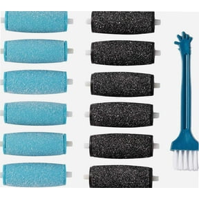 12PCs Replacement Rollers Compatible with Amope Pedi Perfect Wet&Dry Footfile (6Extra 6Regular(Blue))