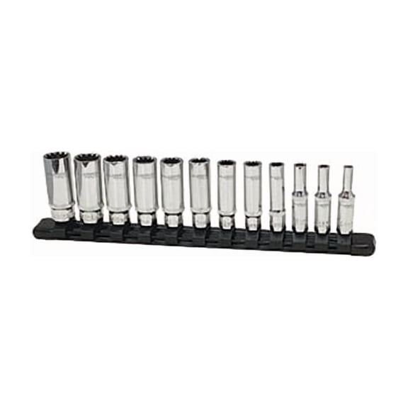 12pc 1/4" Dr Metric Deep Spline Socket Set 99812