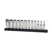 12pc 1/4 Dr Metric Deep Spline Socket Set 99812