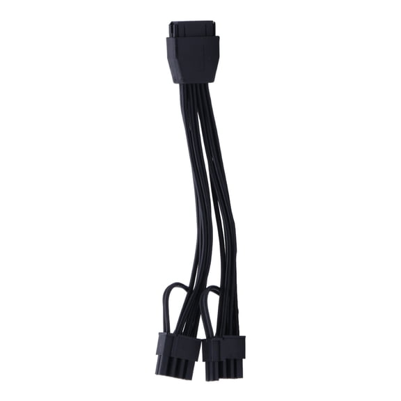 12PIN to Two 6+2 Graphics Card Cable Extension Cable Expand Power Supply 12Pin Female to Two 6+2 Male for Video Card