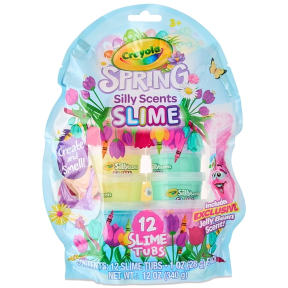 Crayola Silly Scents Spring Slime Tubs 12 Pack 1 oz