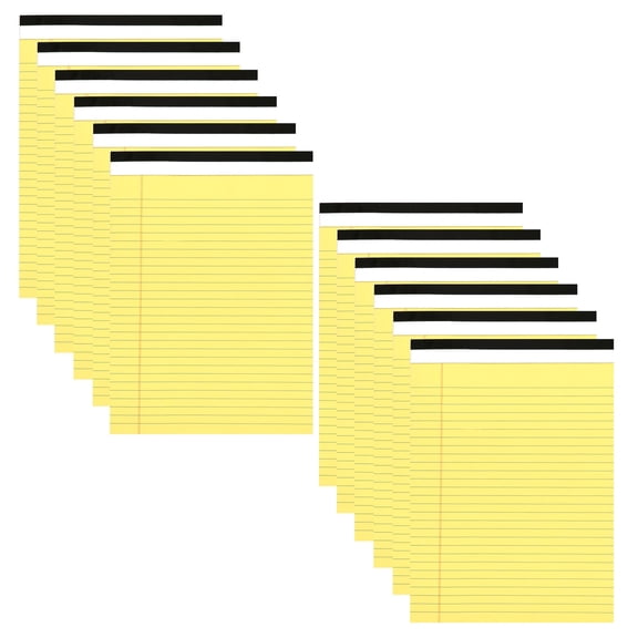 12PK Canary Yellow Micro Perforated Edge Legal Ruled Universal 50 Sheets Letter