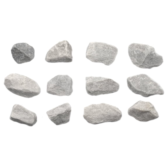 12PK Coarse White Marble, Metamorphic Rock Specimens - Approx. 1" - Geologist Selected & Hand Processed - Great for Science Classrooms - Class Pack - Eisco Labs