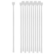 12PK Lab Stirring Rods - Spatula Ends - Policeman Stir Rods - Cocktail Stirrers - Polypropylene Plastic - Eisco Labs