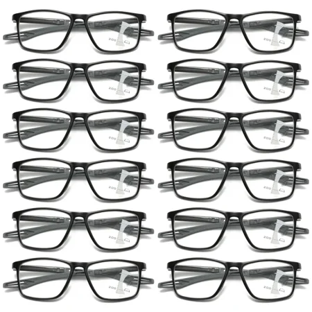 12PK Men Women Multifocus No Line Progressive Reading Glasses Multifocal Readers