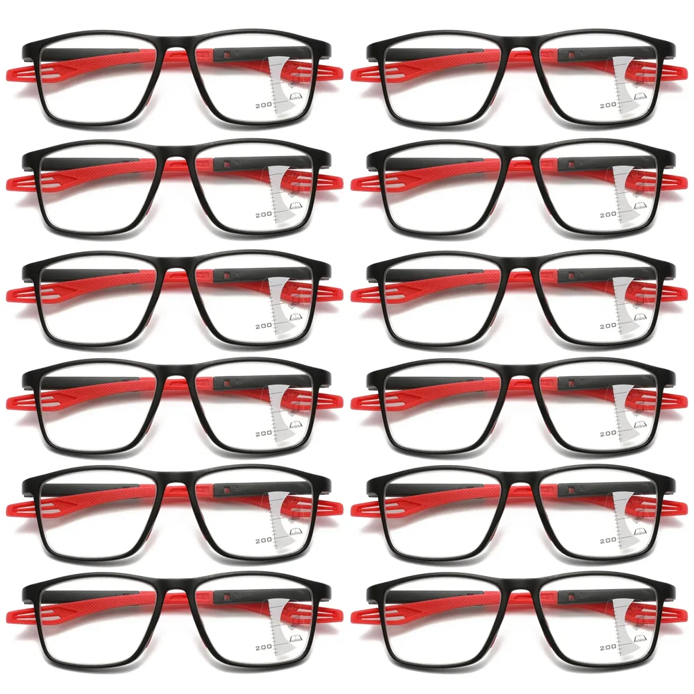 12PK Men Women Multifocus No Line Progressive Reading Glasses