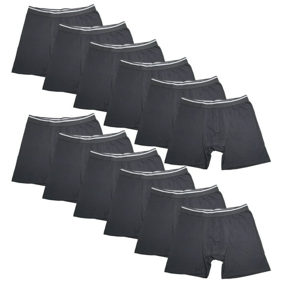 12PK Mens Performance Boxer Briefs Breathable Comfort Waistband Underwear Shorts
