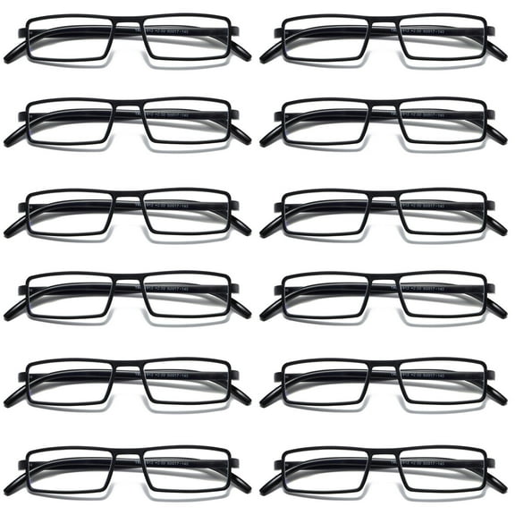 12PK Mens Womens Unisex Unbreakable Reading Glasses Blue Light Blocking Readers