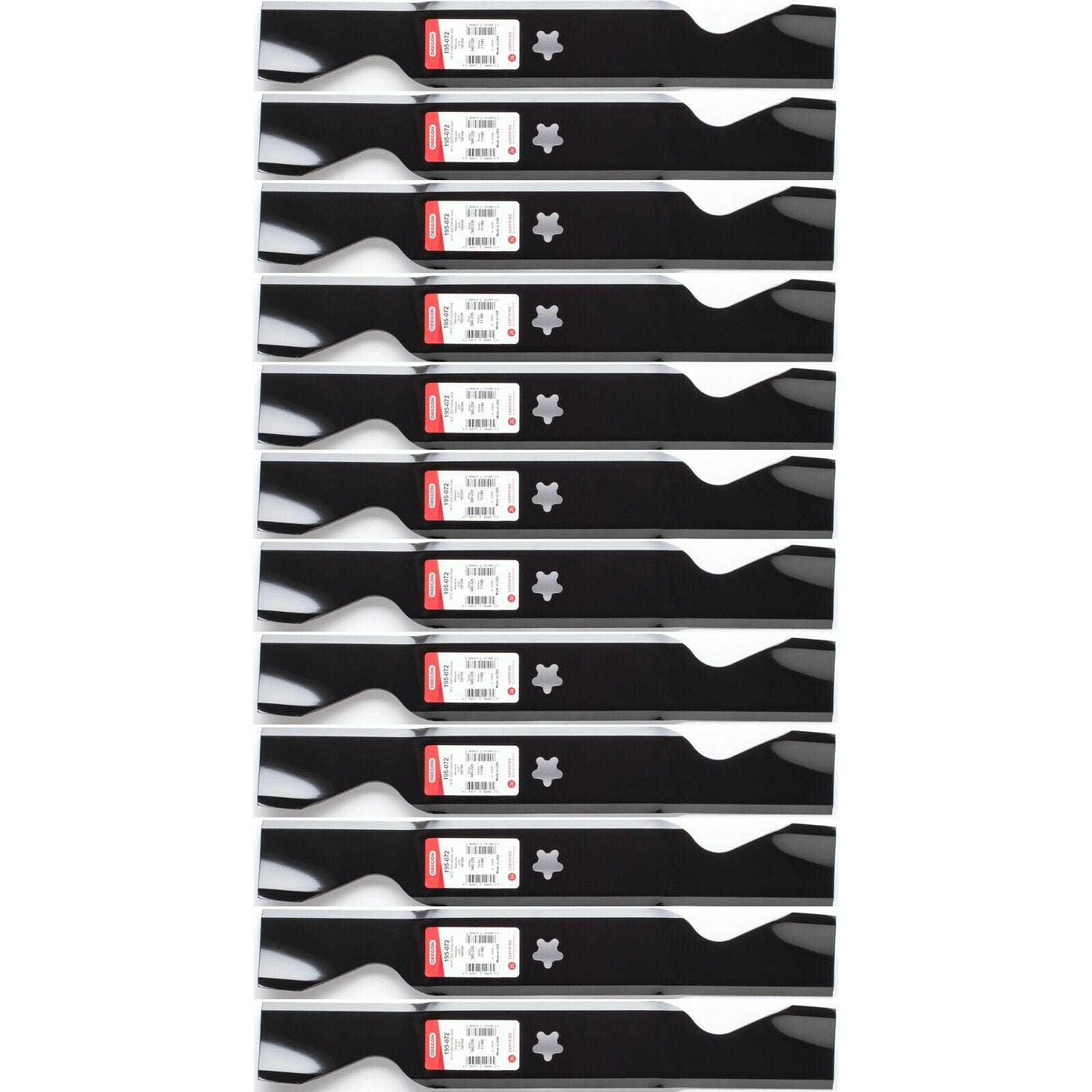 12PK Oregon 195-072 Mower Blade for 54" Husqvarna YTH24V54