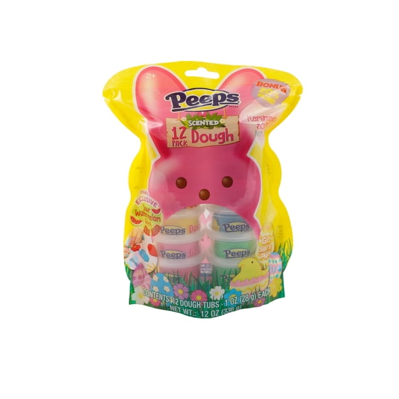 PEEPS Scented Dough 12 Pack 1oz Tubs Assorted Colors