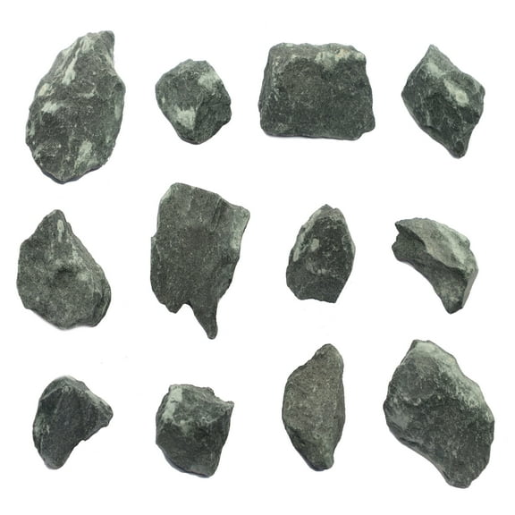 12PK Raw Chlorite, Metamorphic Mineral Specimens - Approx. 1" - Geologist Selected & Hand Processed - Great for Science Classrooms - Class Pack - Eisco Labs