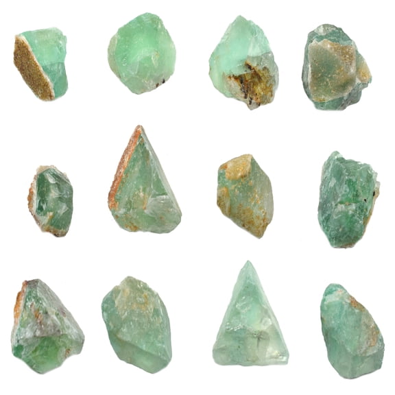 12PK Raw Fluorite, Mineral Specimens - Approx. 1" - Geologist Selected & Hand Processed - Great for Science Classrooms - Class Pack - Eisco Labs