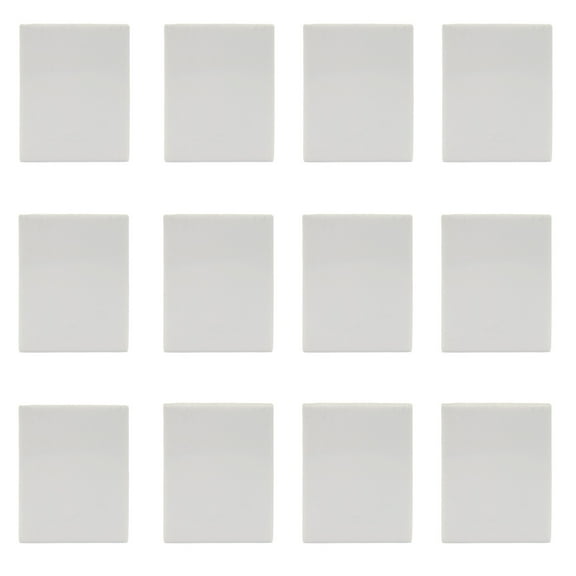 12PK Streak Plates - For Testing Rocks & Specimens - Off-White Unglazed Porcelain - Great for Science Classrooms - Class Pack - Eisco Labs
