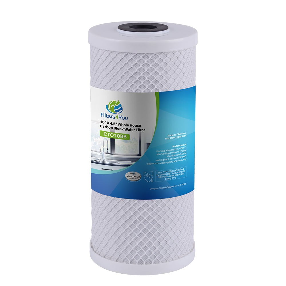 12PK of Big Blue 5m Coconut Shell Carbon Block Water Filter Cartridge 10"x4.5"
