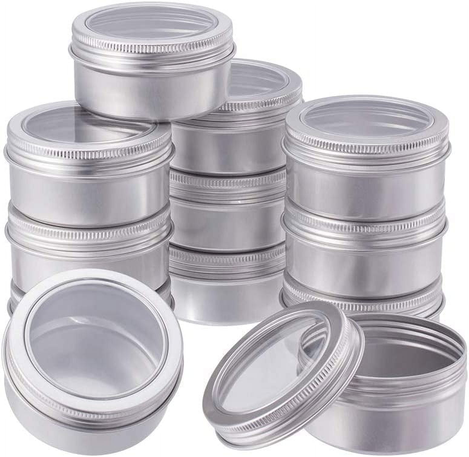 Clear top online tin containers
