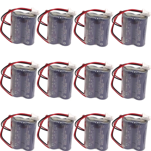(12Pack) 2CR17450-2WK27 / D80UB016170 2600mAh Maxell 3V Replacement PLC Industrial Control Battery Pack for Mazak 2CR17450 3V Battery