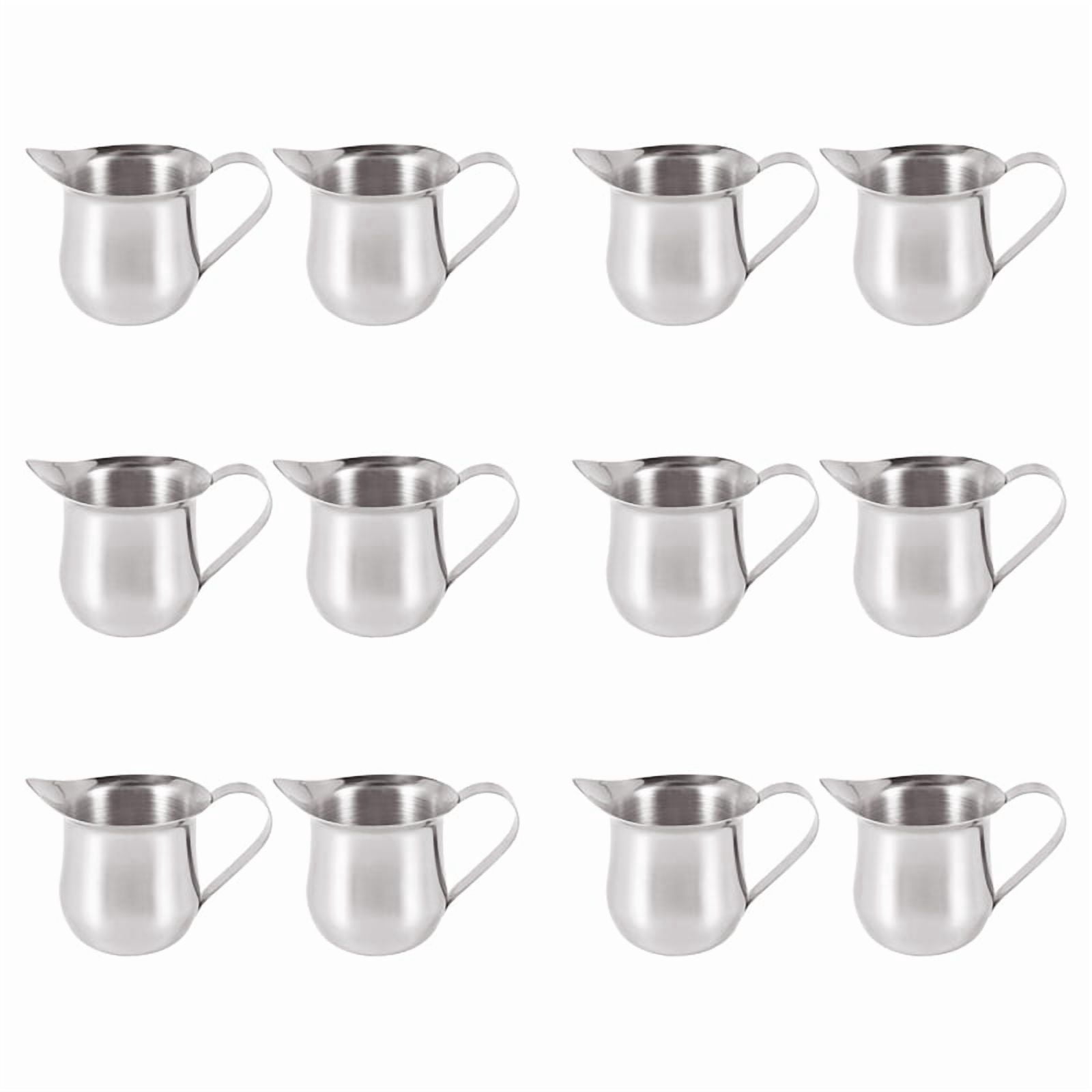 12Pack 3Oz Stainless Steel Bell Creamer Espresso Shot Frothing Pitcher Cup Latte Art Espresso Measure Cup