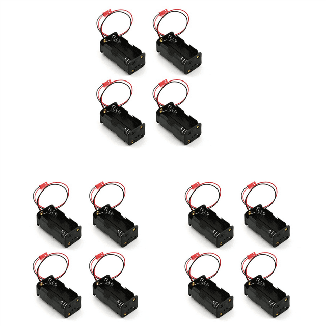 12Pack 6V 4XAA Battery Container Case Holder Pack Box JST Plug Receiver