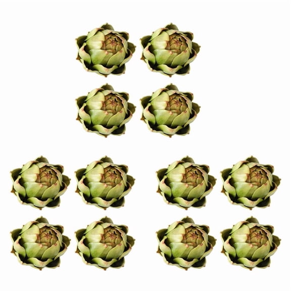 12Pack Artificial Artichoke Vegetables and Fruits for Home Wedding Party Table Decoration (Green)