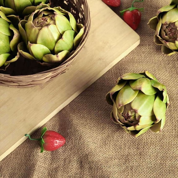 12Pack Artificial Artichoke Vegetables and Fruits for Home Wedding Table Decoration (Green)