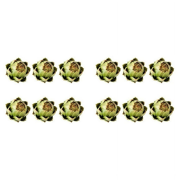 12Pack Artificial Artichoke Vegetables and Fruits for Home Wedding Party Table Decoration (Green)