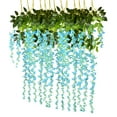 thumbnail image 1 of 12Pack Artificial Wisteria Vine Garland, 3.6 ft/Piece Hanging Wisteria Garland Silk Flowers String for Home Party Garden Wedding Decor, 1 of 9