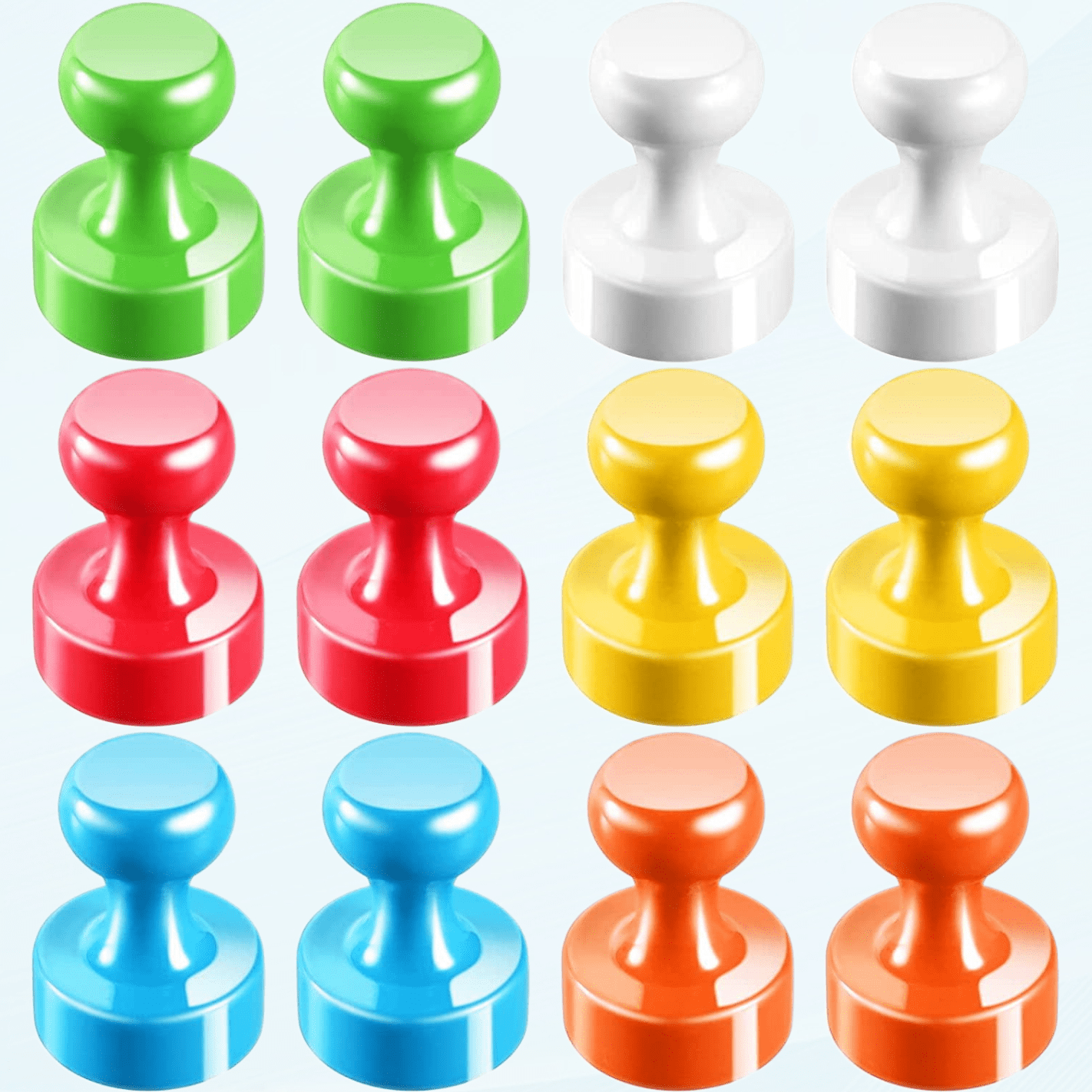 Strong Refrigerator Magnets 10-Pack - Colorful Whiteboard Magnets For Kitchen & Office