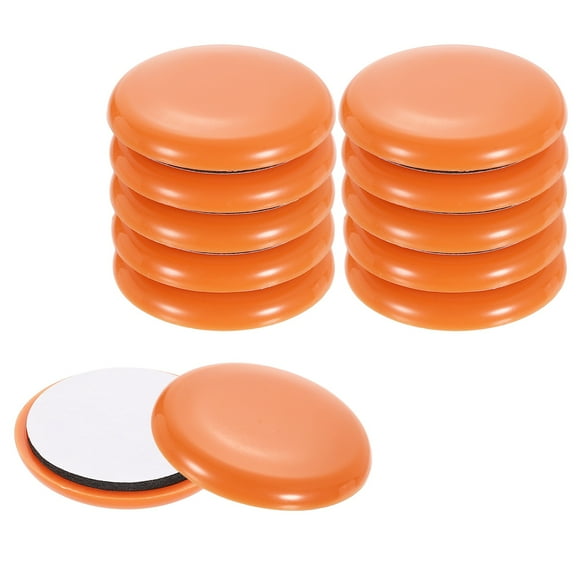 12Pack Furniture Sliders, 1/1/2 Inch Round Adhesive Furniture Moving Pad, Orange
