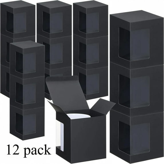 12Pack Gift Boxes for Sublimation Mugs, Coffee Mugs Boxes with Window, Packaging Box Gift for Blanks Sublimation